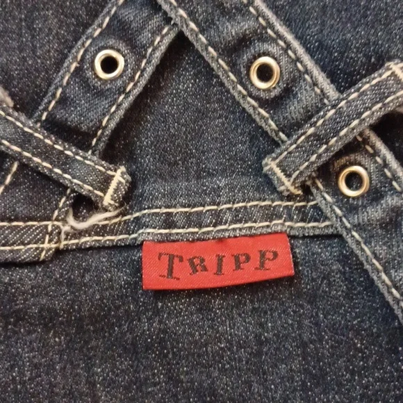 TRIPP NYC DENIUM BONDAGE PANTS SIZE 16 BLUE - Picture 12 of 16